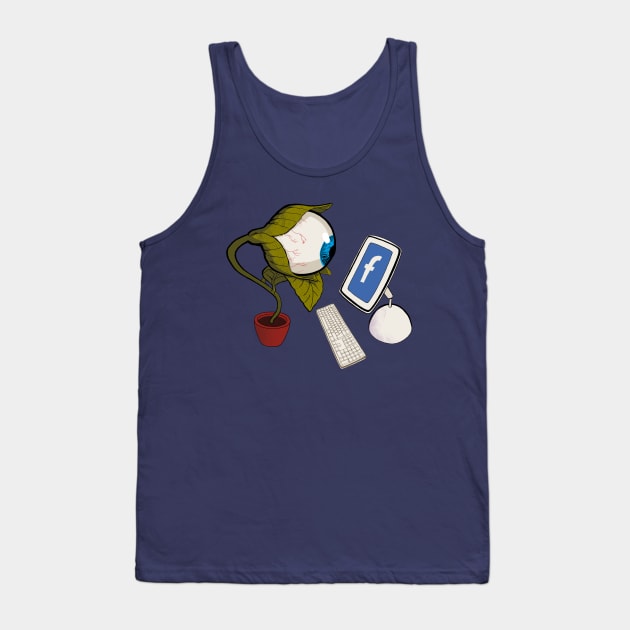 A Facebook Addict Tank Top by dreamland